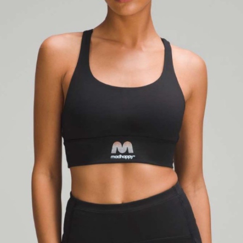 Lululemon X Madhappy Black sports bra and matching swift leggings size 2